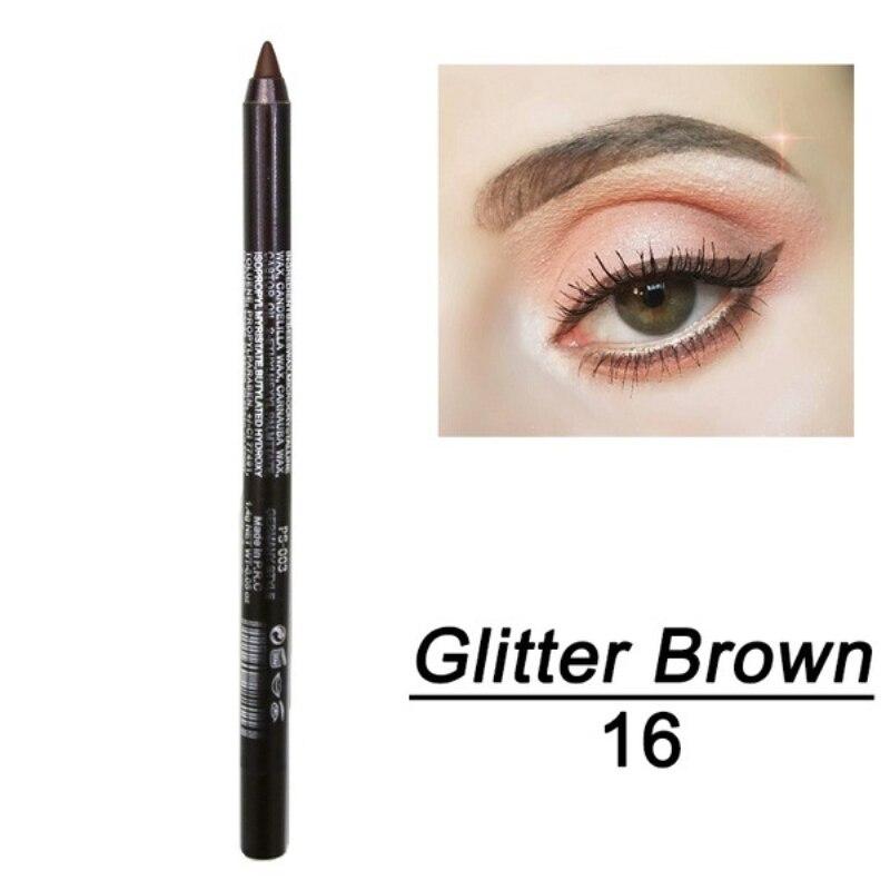 Crayon Yeux Couleur Métallisé Longue Tenue Glitter Brown 16