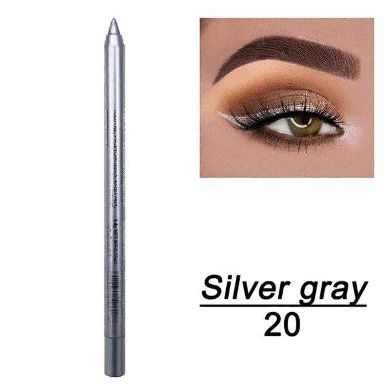 Crayon Yeux Couleur Métallisé Longue Tenue Silver Gray 20