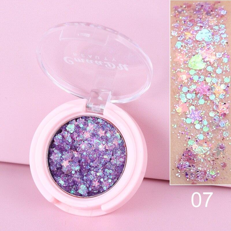 Fard Paillettes Maquillage des Yeux Longue Tenue Lilas