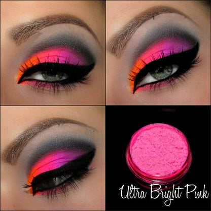 Fard à Paupières Néon Poudre Libre Fluo Ultra Bright Pink