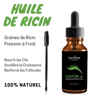 Huile de Ricin Fortifiante 100% Naturelle pour les Cils et Sourcils