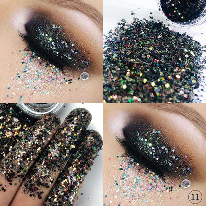 Paillettes Pour Les Yeux Libres en Pot Super Black 11