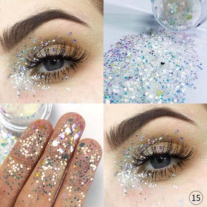 Paillettes Pour Les Yeux Libres en Pot Color White 15