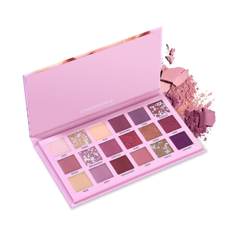 Fards à Paupières Pink Violet Poudre Compacte Longue Tenue