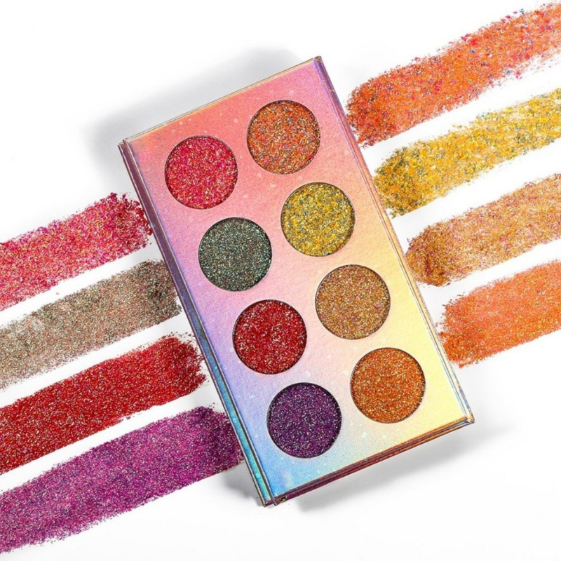 Palette Yeux 8 Fards Paillettes WARM